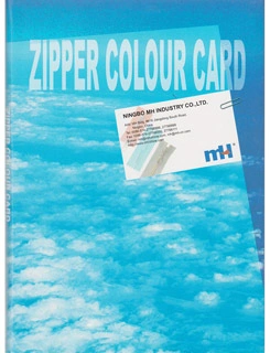 zipper color card
